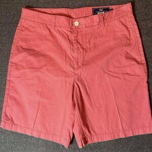 Vineyard Vines Shorts Womens Size 36 Pink Peach Solid Pockets Chino Cotton Beach